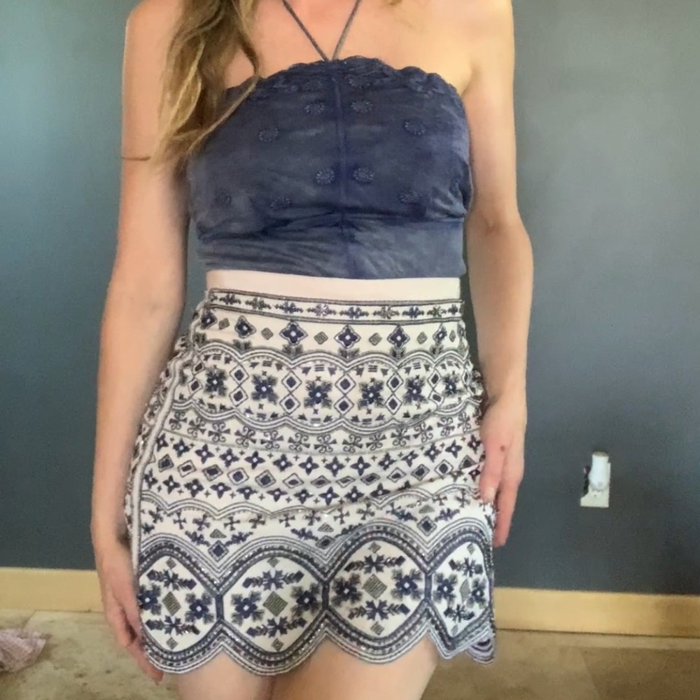 Club Monaco embellished skirt